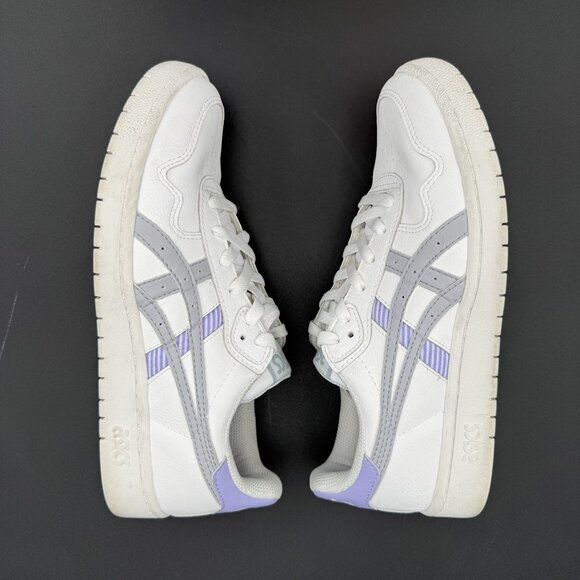 Asics Japan S Sneakers Womens 8.5 White Leather Purple Gray Accents - Picture 5 of 11